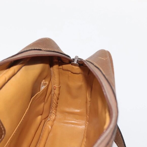 GUCCI Micro GG Canvas Shoulder Bag Suede Beige Gold Auth BA6442 - Picture 11 of 16